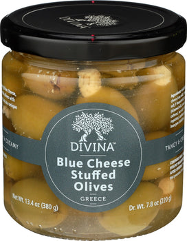 DIVINA: Blue Cheese Stuffed Olives, 7.8 oz