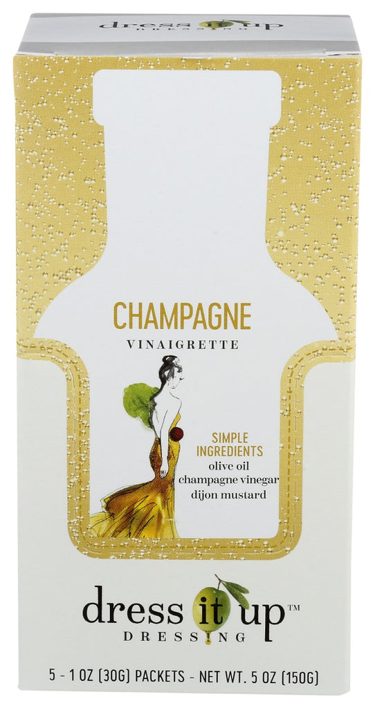 DRESS IT UP DRESSING: Vinaigrette Champagne Single Serve Packets, 5 oz