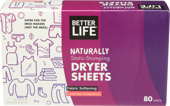 BETTER LIFE: Dryer Sheets Lavender Grapefruit, 80 pc