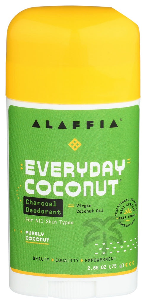 ALAFFIA: Everyday Coconut Charcoal Deodorant Purely Coconut, 2.65 oz