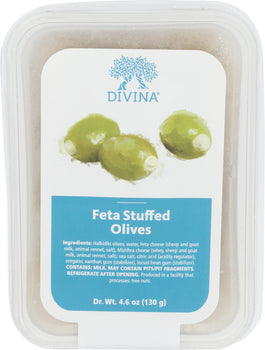 DIVINA: Feta Stuffed Olives, 4.6 oz