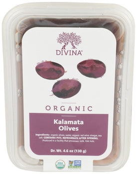 DIVINA: Organic Kalamata Olives, 4.6 oz