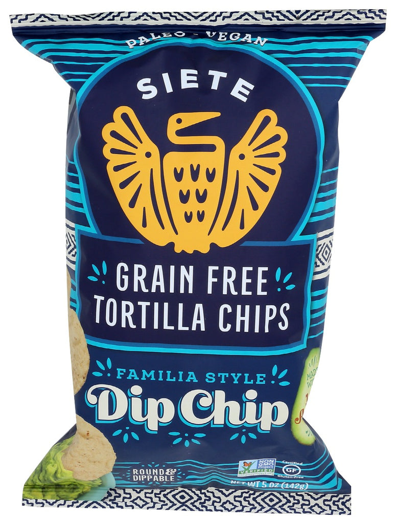 SIETE: Dip Chip Grain Free Tortilla Chips, 5 oz