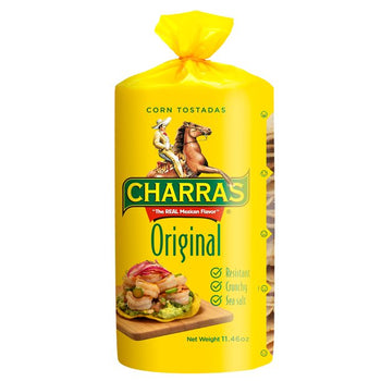 CHARRAS: Tostada Original Ylw, 11.4 oz