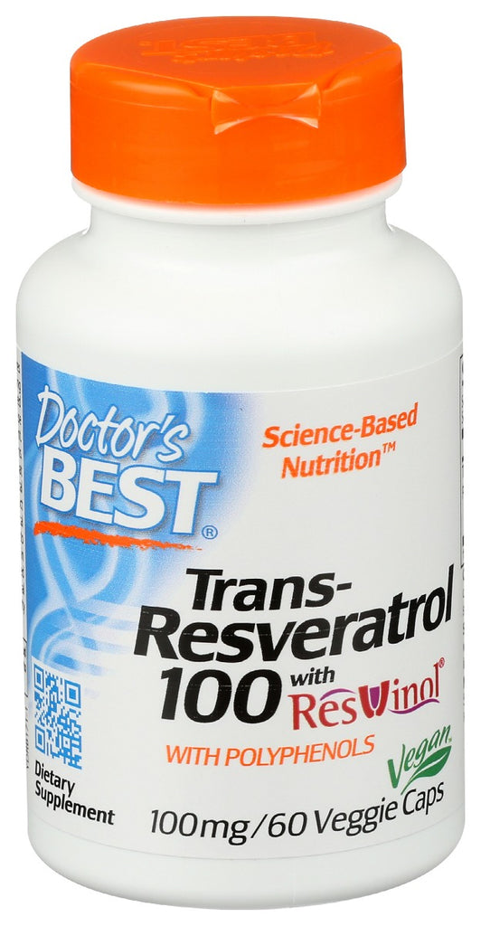 DOCTORS BEST: Trans Resveratrol 100Mg, 60 vc