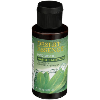 DESERT ESSENCE: Probiotic Hand Sanitizer Tea Tree Oil Travel Size, 1.7 oz