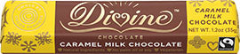 DIVINE CHOCOLATE: Caramel Milk Chocolate Snack Bar, 1.2 oz