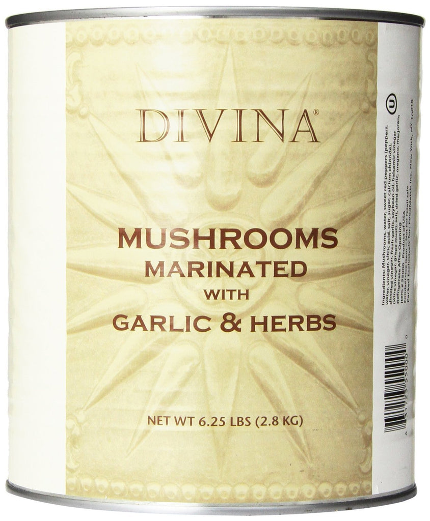 DIVINA: Mushrooms Marinated with Garlic & Herbs, 6.25 lb