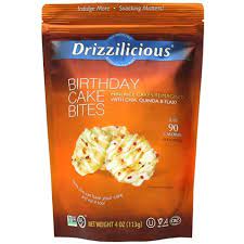 DRIZZILICIOUS: Rice Crisp Mini Brthdy Ck, 4 oz