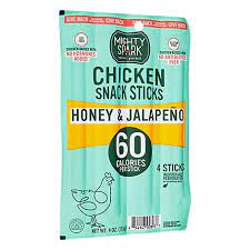 MIGHTY SPARK: Stick Snack Cihken Honey Jalapeno, 4 oz