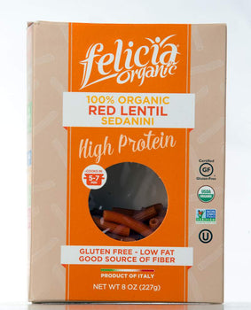 FELICIA ORGANIC: Sedanini Red Lentil, 8 oz