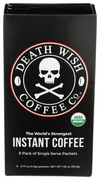 DEATH WISH COFFEE: Coffee Instant Packets, 8 ea