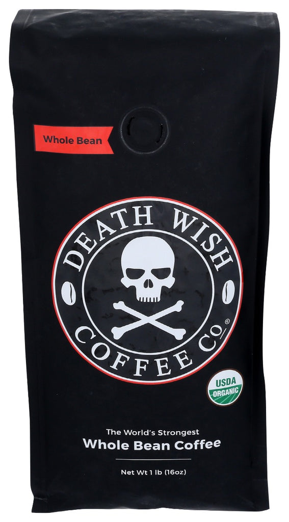 DEATH WISH COFFEE: Dark Roast Whole Bean Coffee, 1 lb