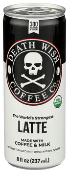 DEATH WISH COFFEE: The World Strongest Latte, 8 fo