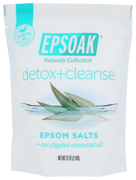 EPSOAK: Detox Plus Cleanse Epsom Salts Bath Salt, 2 lb