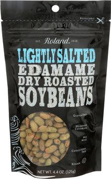 ROLAND: Lightly Salted Dry Roasted Edamame Soybeans, 4.4 oz