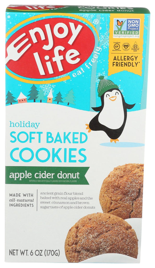 ENJOY LIFE: Holiday Soft Baked Cookies Apple Cider Donut, 6 oz