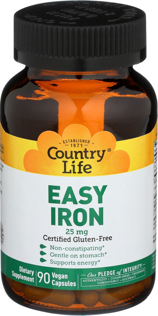 COUNTRY LIFE: Easy Iron 25 mg Capsules, 90 vc