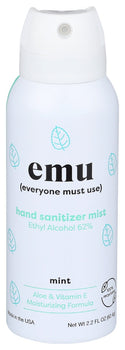 EMU: Mint Hand Sanitizer Mist, 2.2 oz