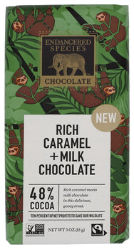 ENDANGERED SPECIES: Rich Caramel Plus Milk Chocolate Bar, 3 oz