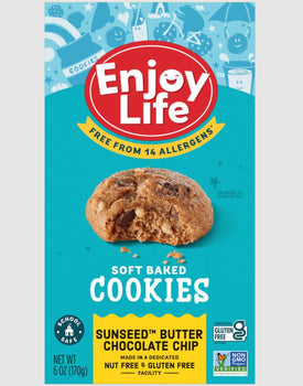 ENJOY LIFE: Sunseed Chocolate Chip Soft Baked Cookies, 6 oz