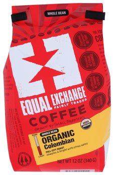 EQUAL EXCHANGE: Coffee Whole Bean Colombian Organic, 12 oz