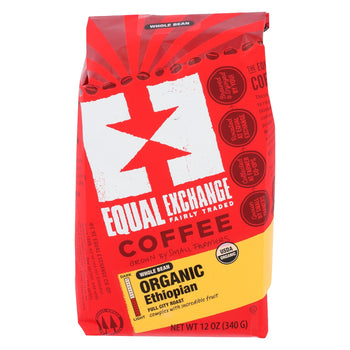 EQUAL EXCHANGE: Coffee Whole Bean Ethiopian Organic, 12 oz