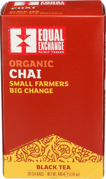 EQUAL EXCHANGE: Tea Chai Black Organic, 20 bg