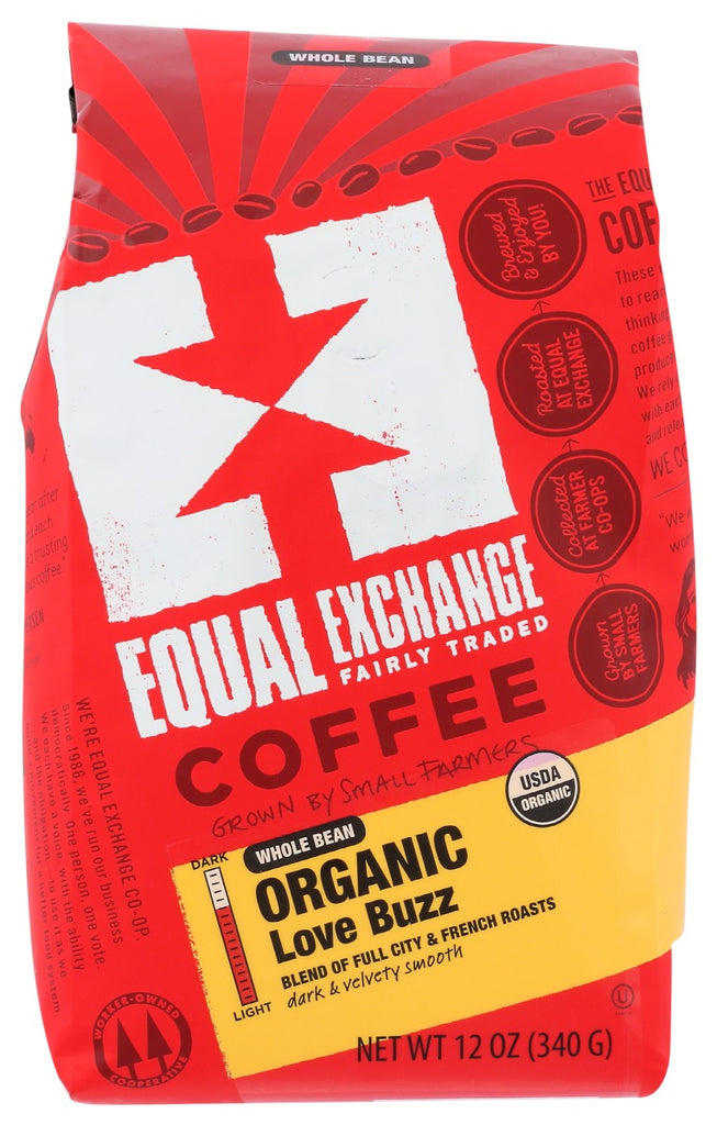 EQUAL EXCHANGE: Coffee Whole Bean Love Buzz Organic, 12 oz