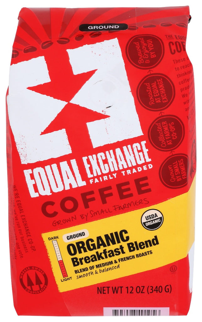 EQUAL EXCHANGE: Coffee Ground Breakfast Blend Organic, 12 oz