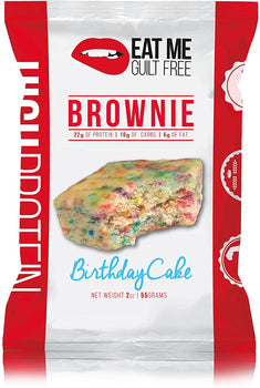 EAT ME GUILT FREE: Birthday Cake Brownie, 2 oz