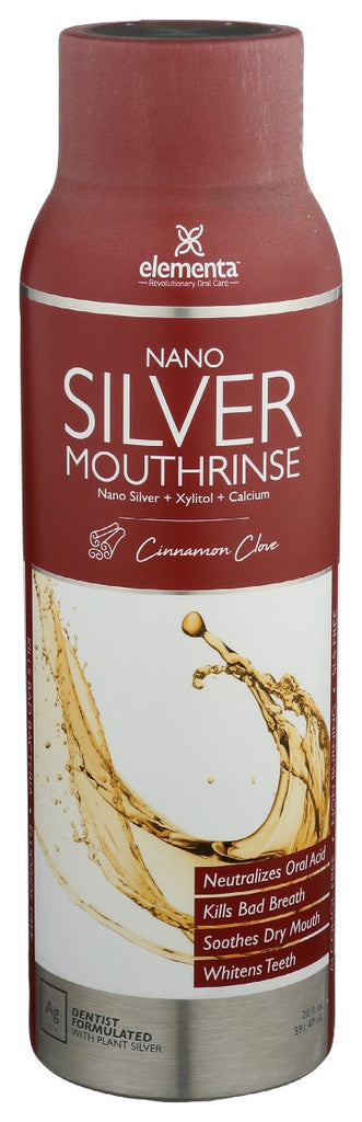 ELEMENTA SILVER: Nano Silver Mouth Rinse Cinnamon Clove, 20 oz