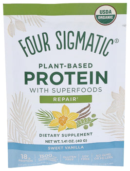 FOUR SIGMATIC: Sweet Vanilla Protein Powder, 1.41 oz