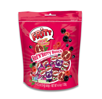 FRITT: Red N Berry Bunch Chewy Candy, 4.4 oz