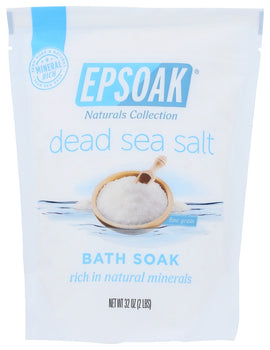 EPSOAK: Dead Sea Salt Fine Bath Soak, 2 lb