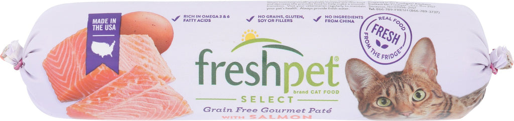 FRESHPET: Select Grain Free Gourmet Pate With Salmon For Cats, 1 lb