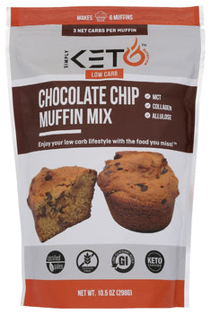 SIMPLY KETO NUTRITION: Low Carb and Keto Friendly Chocolate Chip Muffin Mix, 10.5 oz