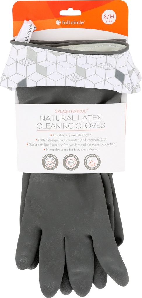 FULL CIRCLE HOME: Splash Patrol Natural Latex Cleaning Gloves, 1 ea