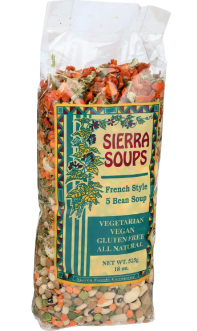 SIERRA SOUPS: French Style 5 Bean Soup, 18 oz