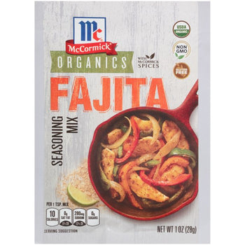 MC CORMICK: Organics Fajita Seasoning Mix, 1 oz