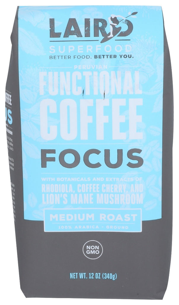 LAIRD SUPERFOOD: Focus Medium Roast Ground Coffee, 12 oz