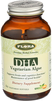 FLORA HEALTH: DHA Vegetarian Algae, 60 cp