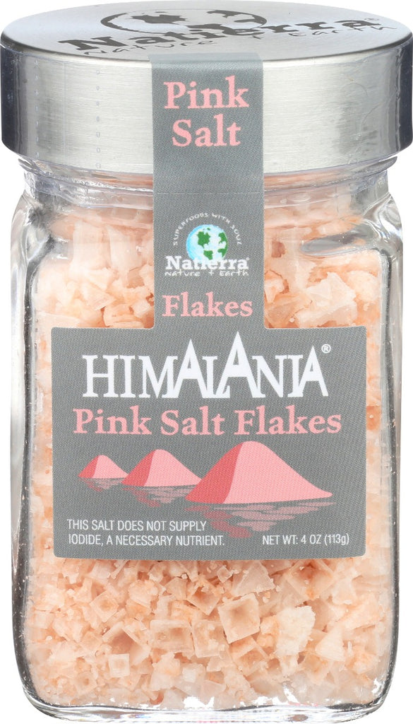 NATIERRA: Himalania Pink Salt Flakes Jar, 4 oz