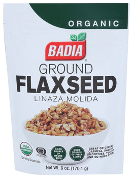 BADIA: Flax Seed Ground Organic, 6 oz