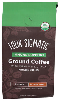 FOUR SIGMATIC: Immune Support Ground Coffee, 12 oz