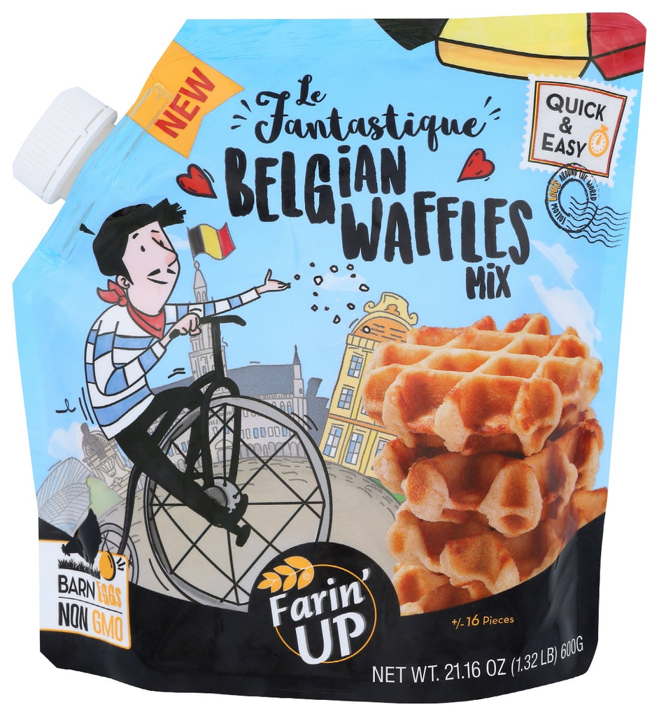 FARINUP: Belgian Waffles Mix, 21.16 oz