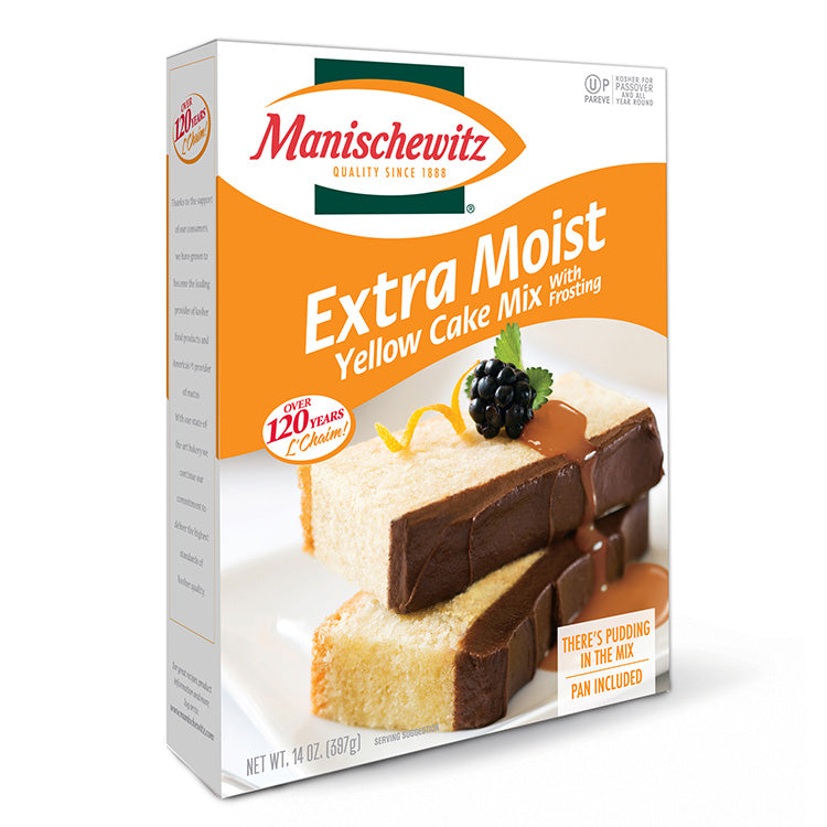 MANISCHEWITZ: Extra Moist Yellow Cake Mix, 14 oz