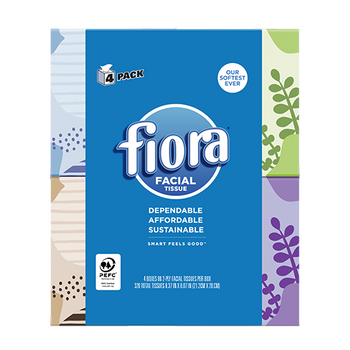 FIORA: Tissue Facial Cube, 4 pk