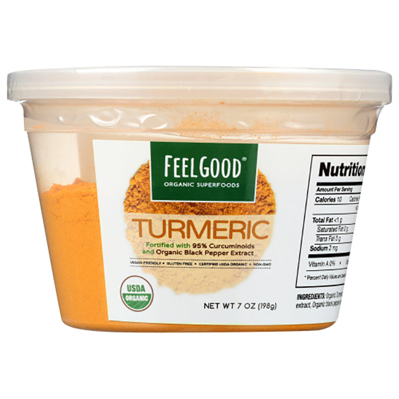 FEELGOOD ORGANIC SUPERFOODS: Turmeric Powder, 7 oz