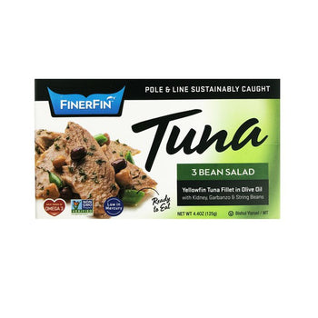 FINERFIN: Tuna 3 Bean Salad, 4.4 oz